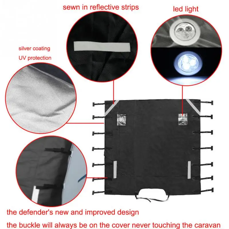 Передняя буксировочная крышка, защитный чехол для дома на колесах, толстый светодиодный светильник, прочный, практичный, противоударный, пылезащитный, универсальный для каравана