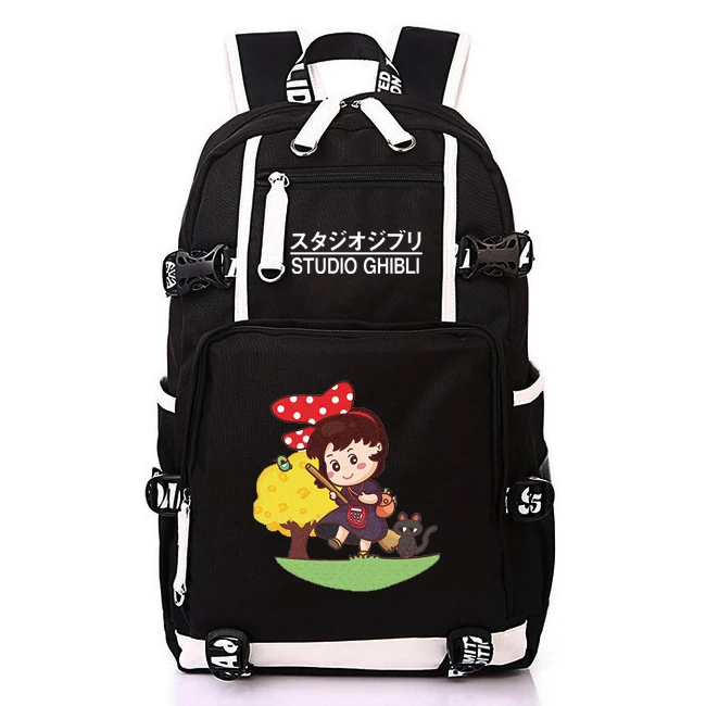 Miyazaki Hayao серия Тоторо нет лица человек PrintSchool Рюкзак Kawaii мультфильм женский рюкзак Холст Школьные сумки для девочек-подростков - Цвет: 16