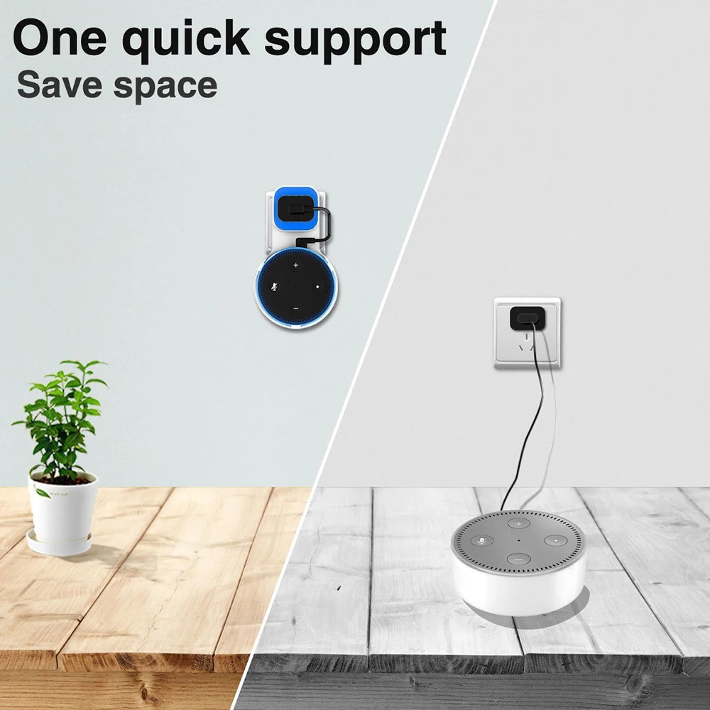 Розетка подставка для настенного монтажа кронштейн клипса с usb кабелем Amazon Echo Dot 2