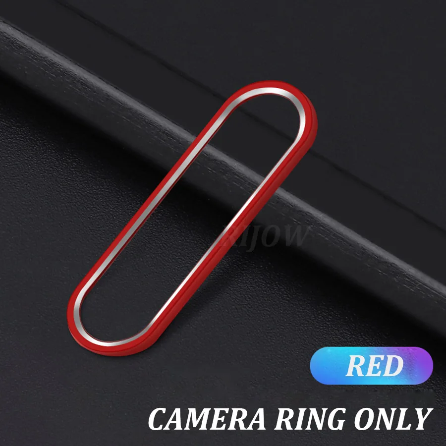 One Plus 7 Pro камера металлическое кольцо Стекло для линзы для OnePlus 7 Pro закаленное стекло Защита экрана полная глобальная пленка объектив чехол OnePlus7 - Цвет: Red ring only