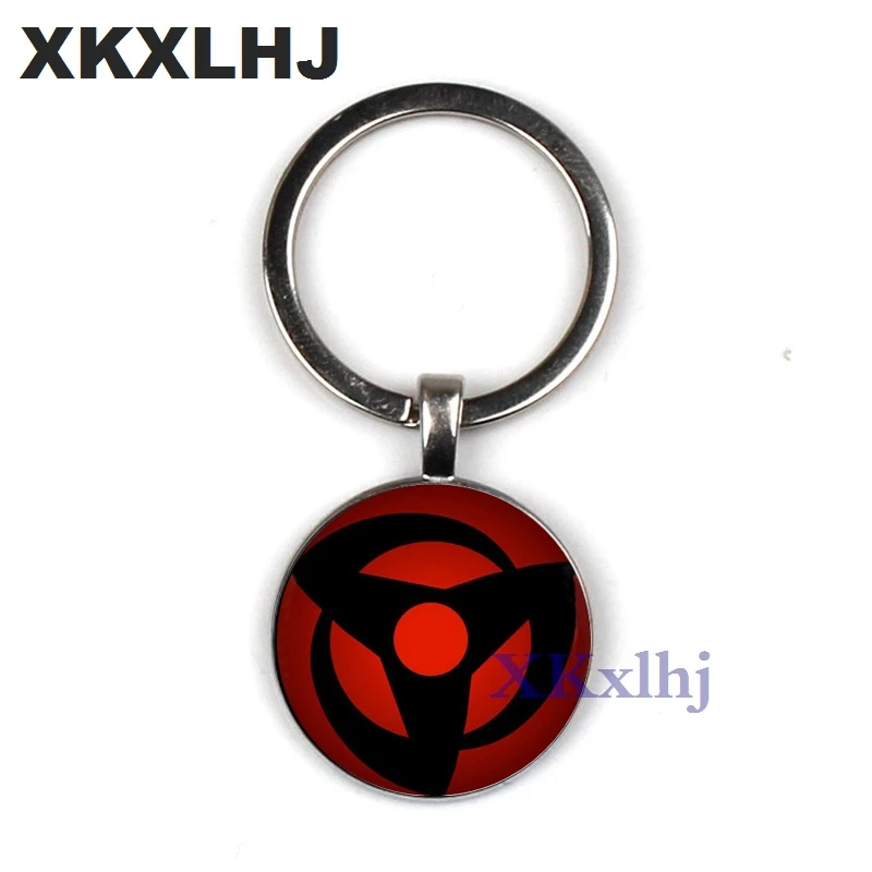 XKXLHJ Fashion Glass Photo Keyring Naruto Shippuden Keychain Silver Naruto Symbol Key Chains Key Rings Handmade Jewelry - Цвет: 5