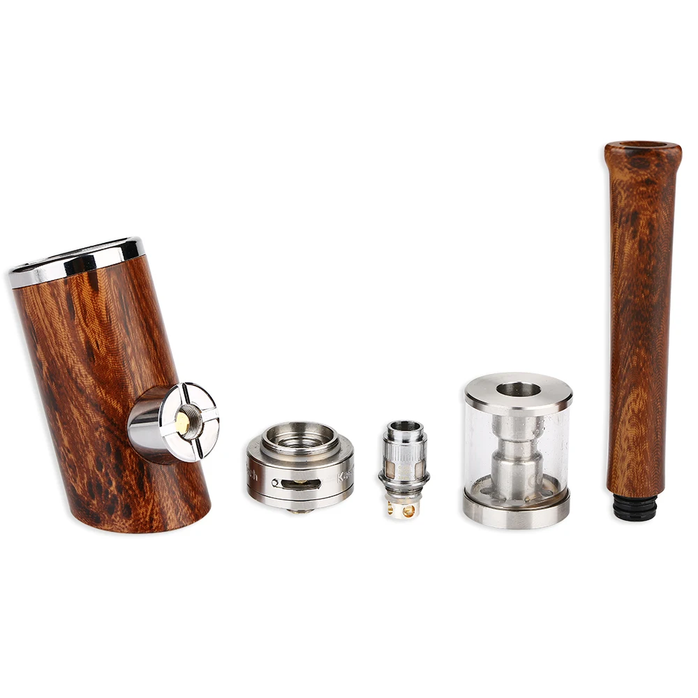 Online Original Kamry K1000 Plus E Rohr Kit E zigarette mit Extra 5 stücke K1000 Plus Zerstäuber Spule Holz E Rohr Mod und 1100mAh Batterie