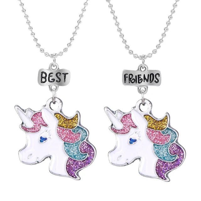 Unicorns BEST FRIENDS Necklaces Keychains