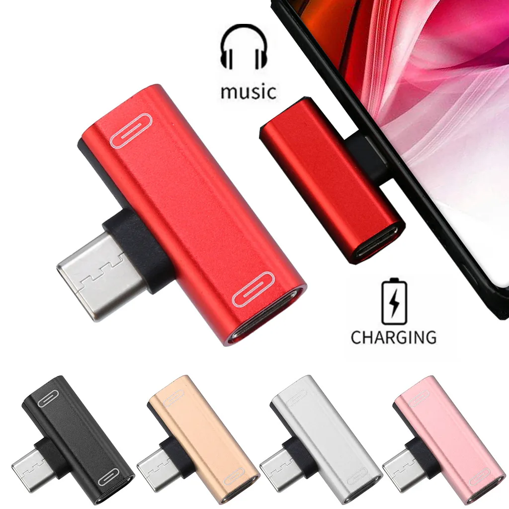 

USB C Audio Cable Charger 2 in 1 C to Type C Jack Aux Earphone Adapter For Letv 2Pro Max2