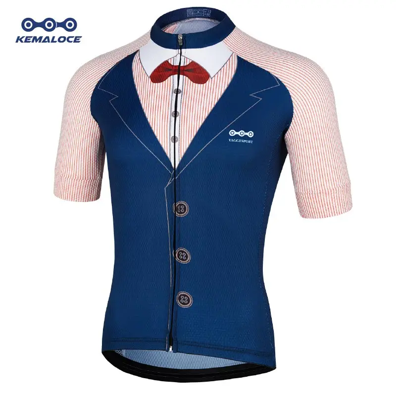 thumbnail image 1 of Camiseta de ciclismo KEMALOCE Classic Team transpirable Coolmax blanca Dry Fit Camiseta de ciclismo Camiseta de manga corta Uniformes de ciclismo de carrera, 1 of 5