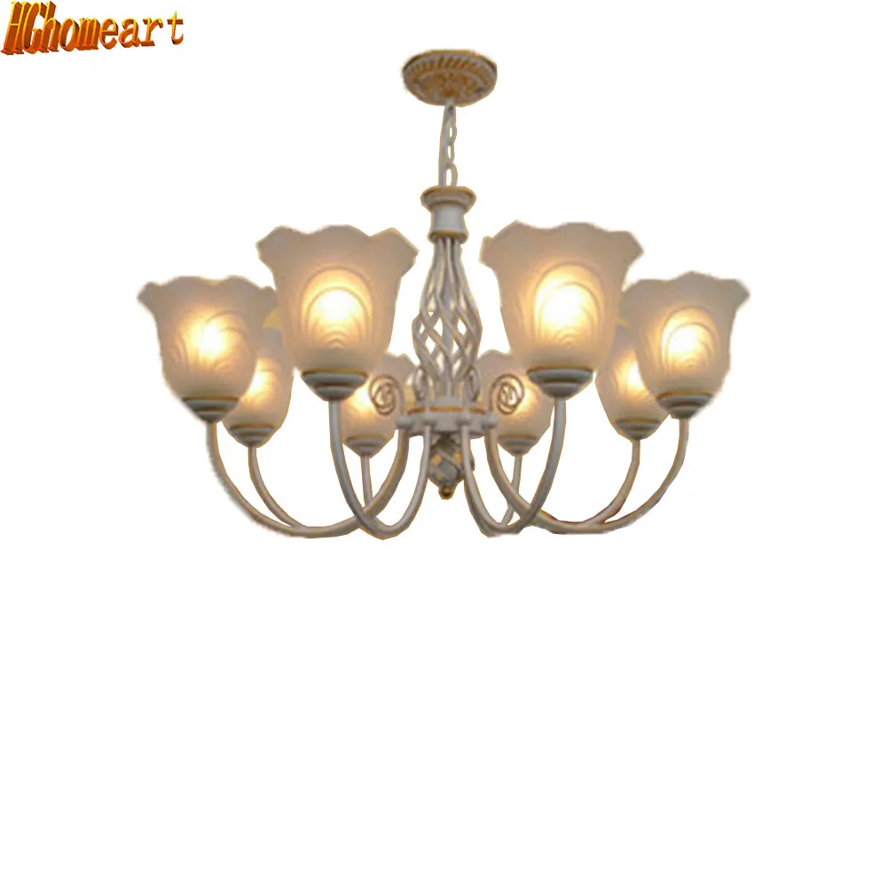 

HGhomeart Suspension Antique Iron Chandelier 110V/220v Bulb E27 Led Vintage Home Lighting Living Room Kitchen Chandelier