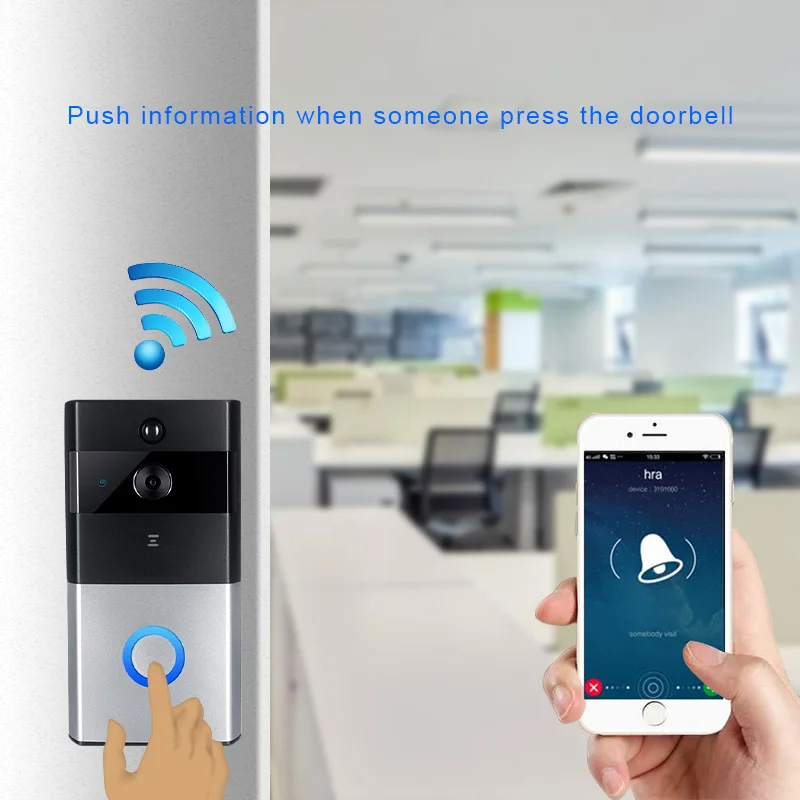 IP видеодомофон 720P wifi видео телефон двери дверной звонок камера для квартиры аудио PIR сигнализация движения беспроводная камера безопасности
