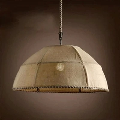 Natural Handmade Linen Cloth Pendant Lights for Kitchen D35cm Creative Pastoral Style Pendant Lamp for Coffee shop Bar Natural Handmade Linen Cloth Pendant Lights for Kitchen D35cm Creative Pastoral Style Pendant Lamp for Coffee shop Bar
