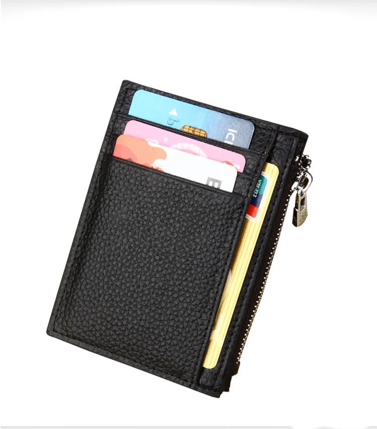 Супер тонкий держатель для карт для мужчин RFID Блокировка натуральная кожа портмоне для мужчин Путешествия бизнес ID кредитный держатель для карт кошелек R13