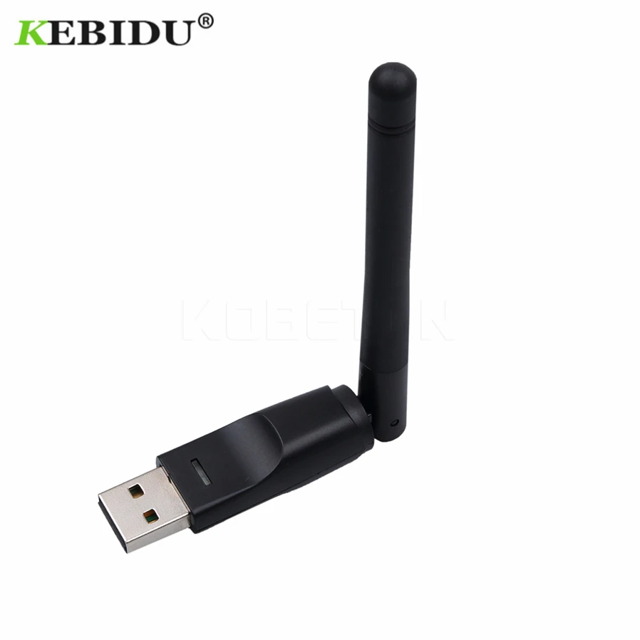 

kebidu 150Mbps USB 2.0 WiFi Wireless Network Card Ralink RT5370 802.11 b/g/n LAN Adapter with rotatable Antenna for PC Laptop