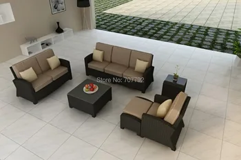 

6 Piece Outdoor Wicker Furniture Rattan Furniture Modular Sofa Set