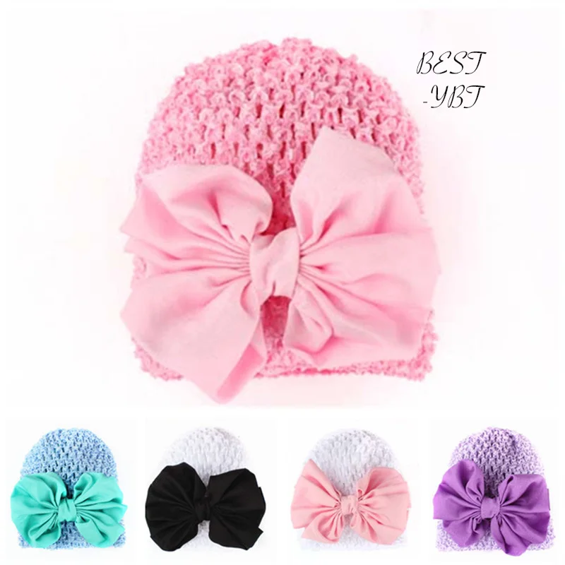 

2018 New Arrival Fashion European American Style Lovely Girl's Candy Color Lace Big Chiffon Bow Flower Hat