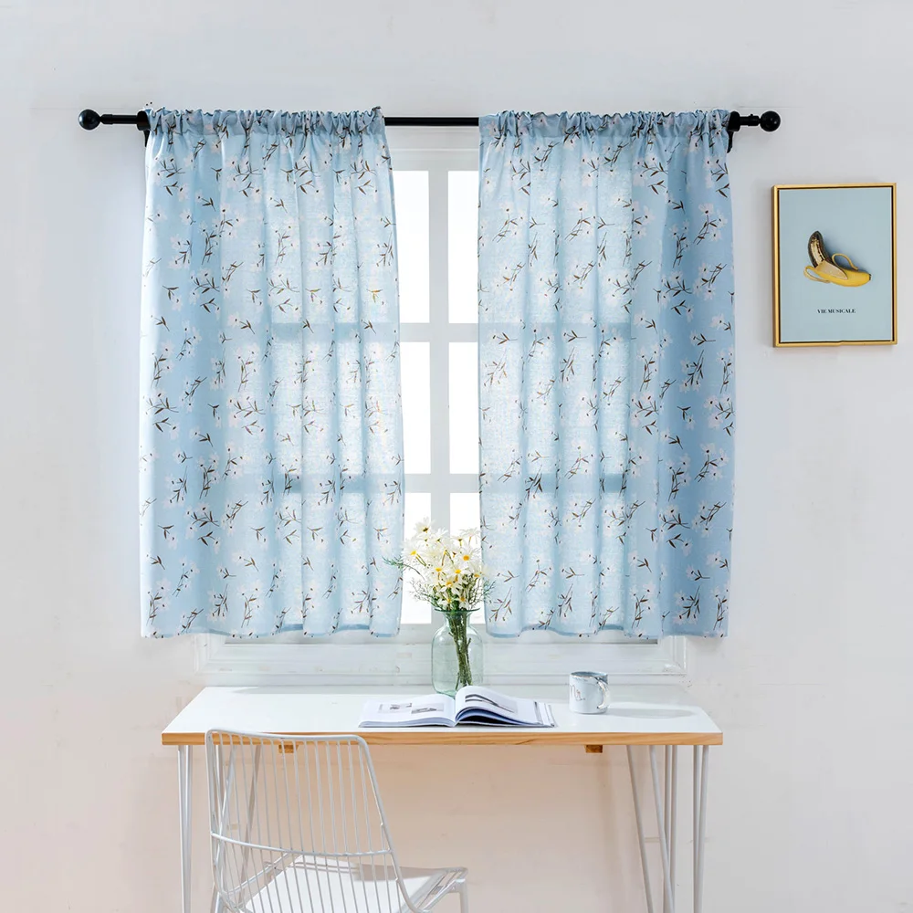 

Valance Paris Tower Printing Blackout Window Curtain Semi-Sheer Valances Short Curtains Rod Pocket Window Drapes 40"X51"