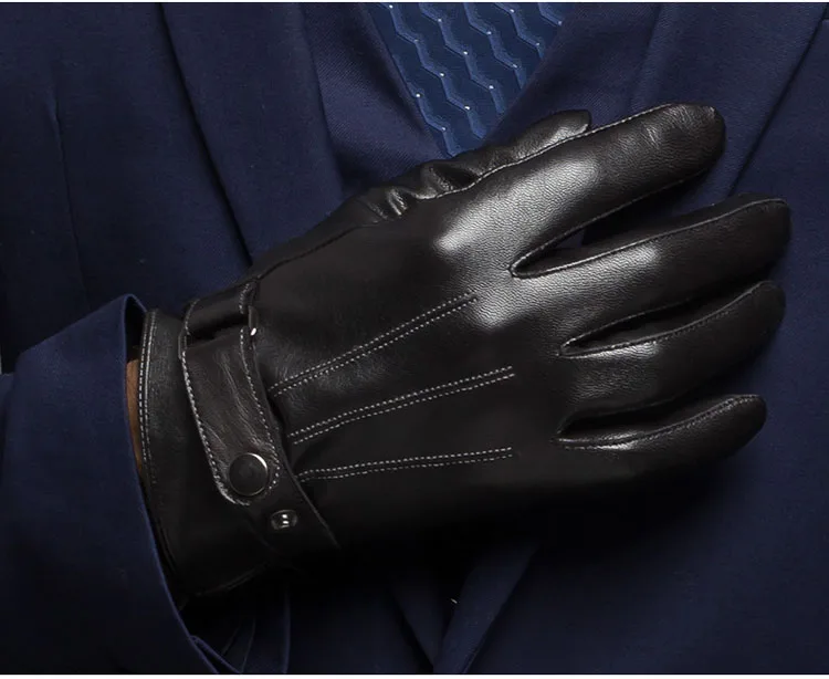 Перчатки из натуральной кожи мужские качественные замшевые перчатки зимние теплые мужские перчатки b12