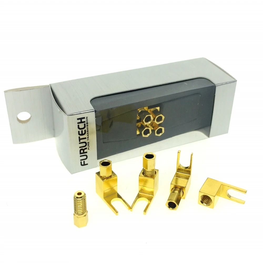 

Furutech Gold Plated Spade Fork 4mm Banana Plug For Mcintosh Fisher Amp Eico Adapter MATIHUR 4pcs DIY HIFI