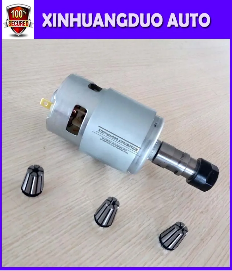 

spindle 775 with ER11 Tail hole5MM+1.5mm/2.5mm/3.175 mm High speed Large torque DC motor Electric tool Electric machinery 12v24v