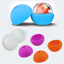 Горячая популярная 2,5 дюймовая Силиконовая Круглая формочка для мороженого Форма Сфера большой контейнер виски DIY Плесень