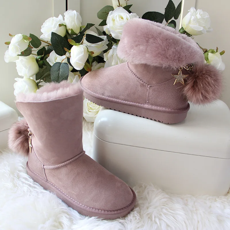 Online New Arrival Australia Classic Women Boots Women s Genuine Sheepskin Leather Snow Boots Women Shoes