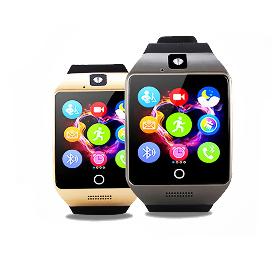 2017 Q18s Q18 Bluetooth изогнутые поверхности Экран Смарт-часы SmartWatch С NFC Камера для Android/IOS