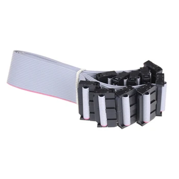 

5Pcs/lot High Quality FC-20P 2.54mm Pitch JTAG AVR Download Cable Wire Connector Gray Flat Ribbon Data Cable 20cm