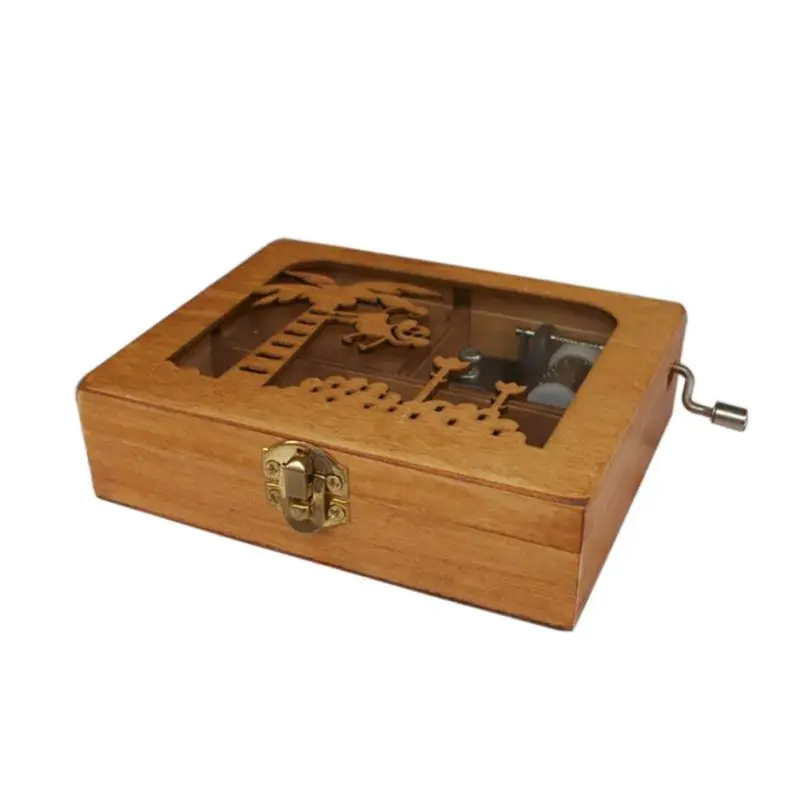 Горячие SellingMusic Box DIY деревянная механическая рукоятка ремесло мини музыкальная шкатулка движение подарок