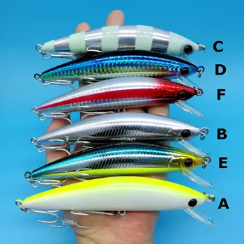 

TSURINOYA DW37 6PCS/LOT Big Sinking minnow fishing lure 40g/120mm Treble Hooks Artificial Bait Leurre Dur Carp Fishing Wobblers