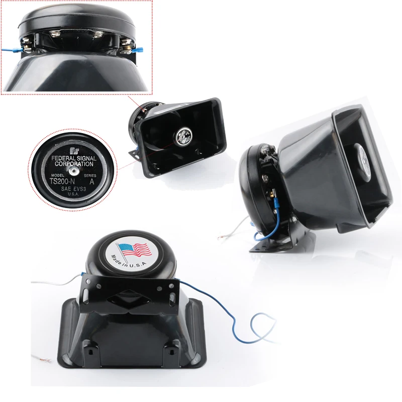 Top Buy 7Dvzr LARATH 12 V 8 suono forte horn siren nero per il camion dell'automobile altoparlante allarme di avvertimento Police Fire Corno ASE/CJB/modulo di sistema Bluetooth