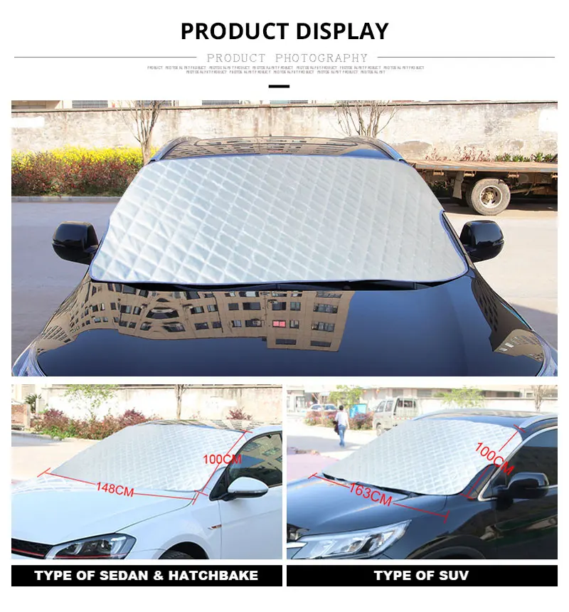 Car Window Sunshade Windshield Covers Auto Winter Snow Cover Cars Front Shade Protection Windscreen Folding Cushion Accessories (8)
