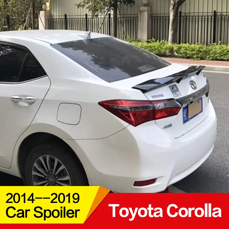 Использовать для Toyota corolla спойлер 15 16 17 18 год Левин Глянцевая углеродное волокно/FRP заднее крыло R стиль аксессуары