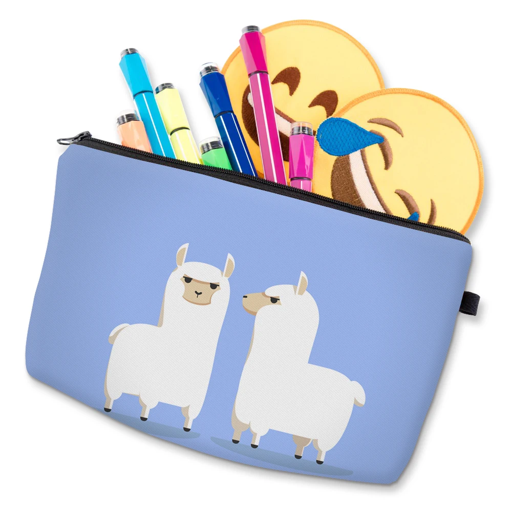 Deanfun, водонепроницаемая косметичка, с принтом Love Llamas, вместительная косметичка, косметичка, сумочка для Хранения Туалетных принадлежностей, сумка, подарок 51366