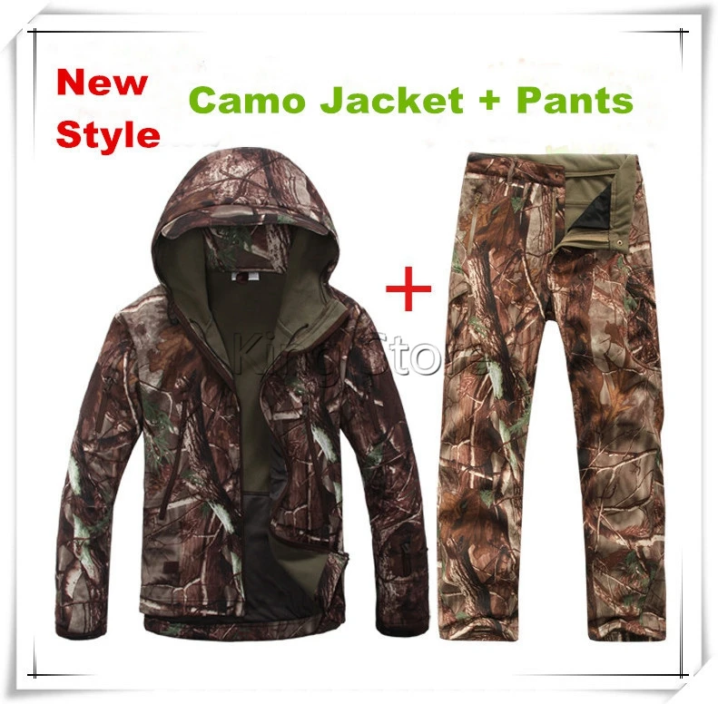 

Outdoor TAD Uniform Suit Tactical Soft Shell Waterproof Jacket Pants for Hunting Paintball