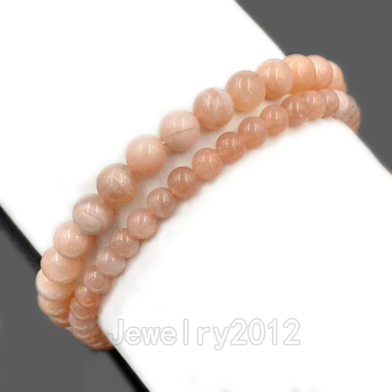 Pcs Gemstones Jewellery Making Crafts Sunstone Faceted Round Beads 8mm Peach 40