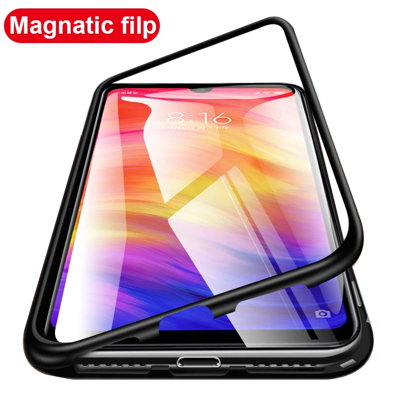 

Magnetic flip case for xiaomi redmi note 7 case on for xiaomi redmi note 5 6 pro note7 6pro note5 5pro mi 8 lite 8lite mi8 copue