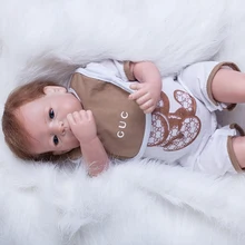 Simulation Doll Baby Reborn Boy 22 Inch 55 cm Silicone Newborn Babies Toy Realistic Dolls With Lovely Clothes Kids Best Playmate