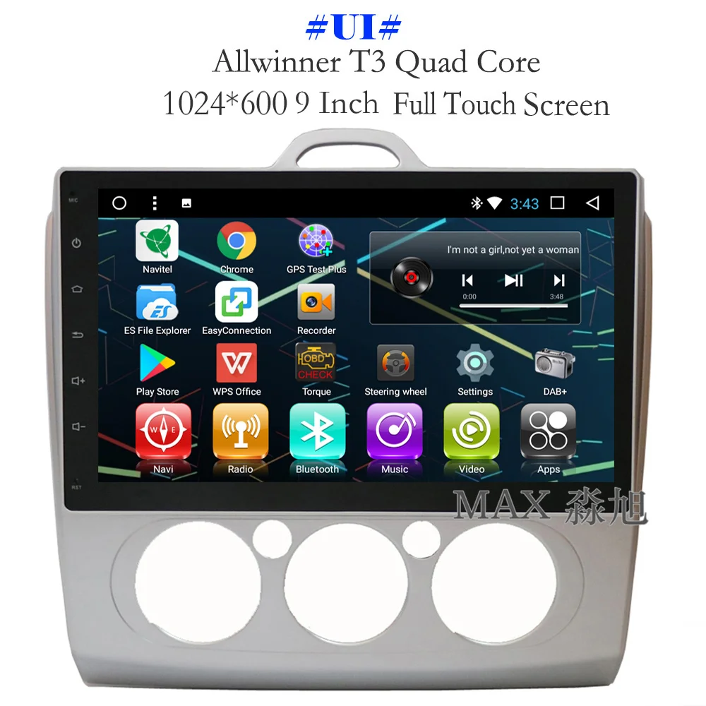 Sale MAX GPS Navigation System Android 8.1 Car DVD Player For Ford Focus 2 3 2004-2011 Car Radio RDS 4G WiFi Bluetooth Call/Music Map 1