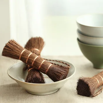 

1pc Eco Material Natural Palm Brush Pot Dish Plate Bowl Cleaning Brush Kitchen Useful Washing Brush