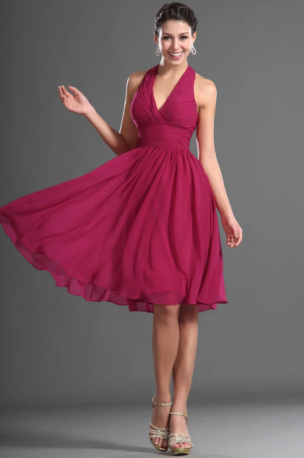 raspberry red bridesmaid dresses