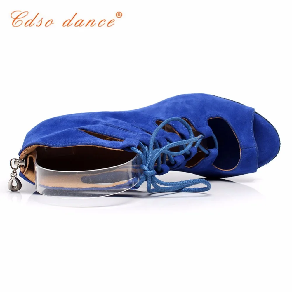 Cdso dance brand shoes 10312 Red /blue suede salsa shoe,Women's Satin Latin /Ballroom Dance Shoes