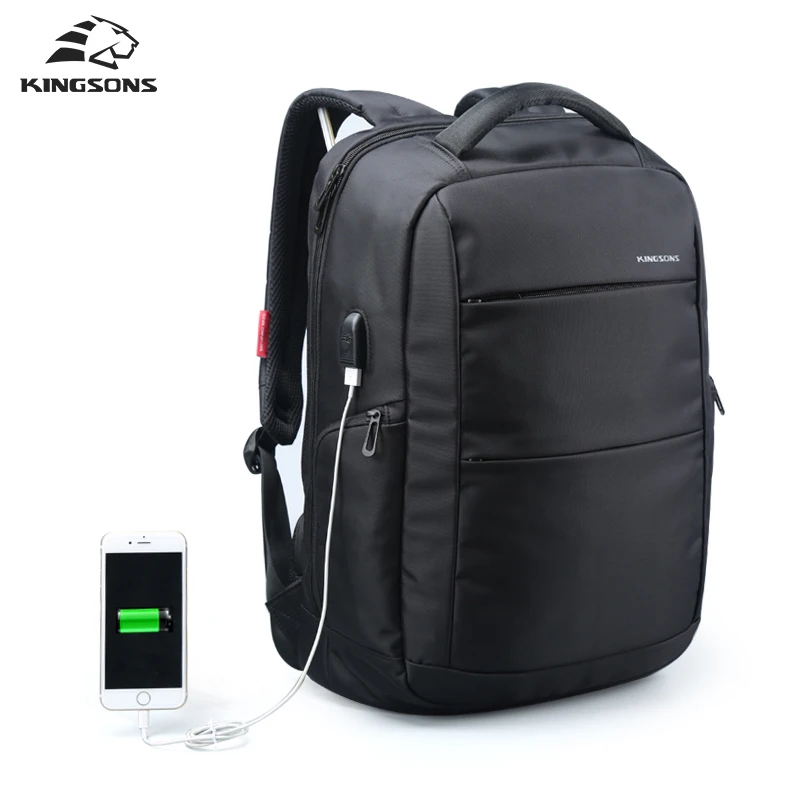 

Kingsons Mini Backpacks Women Men Nylon USB Charging Anti Theft 15.6 Inches Laptop Bagpacks for Teenager Girls Boys School Bags