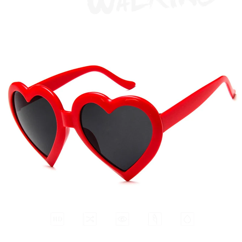 Brand Designer Vintage Sunglass Fashion Love Heart Sunglasses Women cute sexy retro Cat Eye Vintage cheap SunGlasses red female