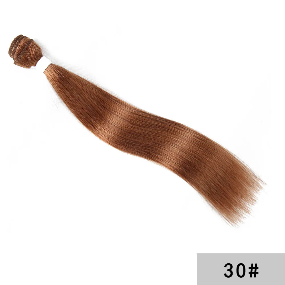 Медовый блондин пряди волос 8 до 26 дюймов бразильские Прямые Натуральные кудрявые пучки волос KEMY волосы не Реми волосы для наращивания 1 шт - Цвет волос: #30