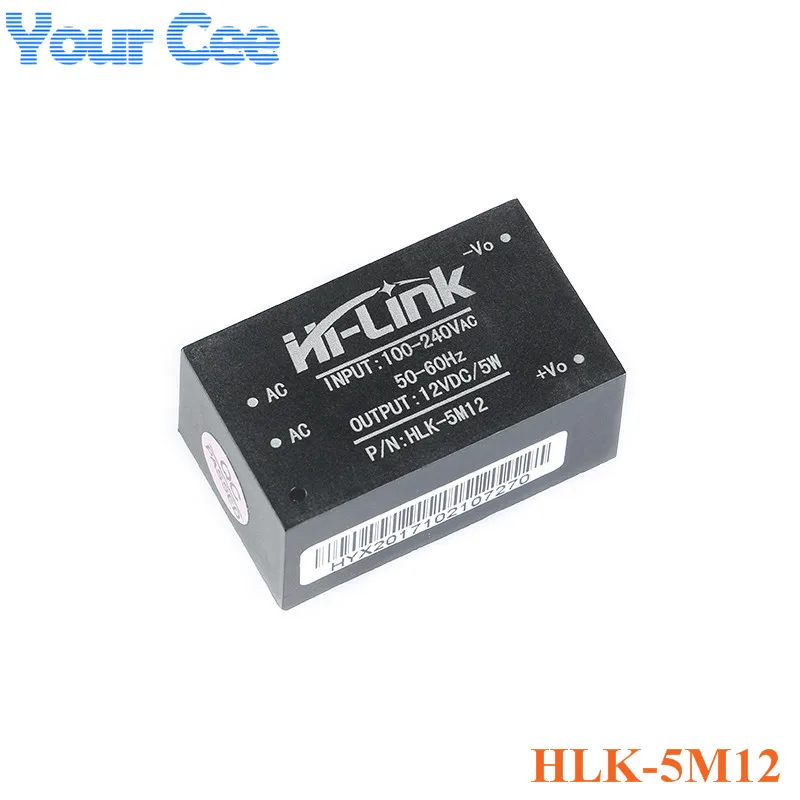 

HLK-5M12 AC-DC 220V to 12V Step Down Buck Power Supply Module 5W Intelligent Household Switch Converter
