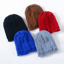 MingJieBiHuo Новая мода осень-зима корейский Теплый Сгущает простой шапка темперамент удобные женские Девушки Твердые алмаз шляпа