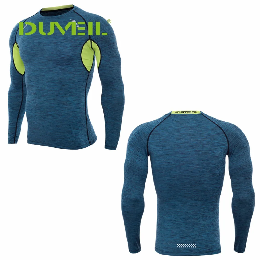 

DUVEIL Men's Sports Tights Long Sleeves Elastic Compress Fitness Sportswear Autumn Exercise Female T-shirt Training Uniform