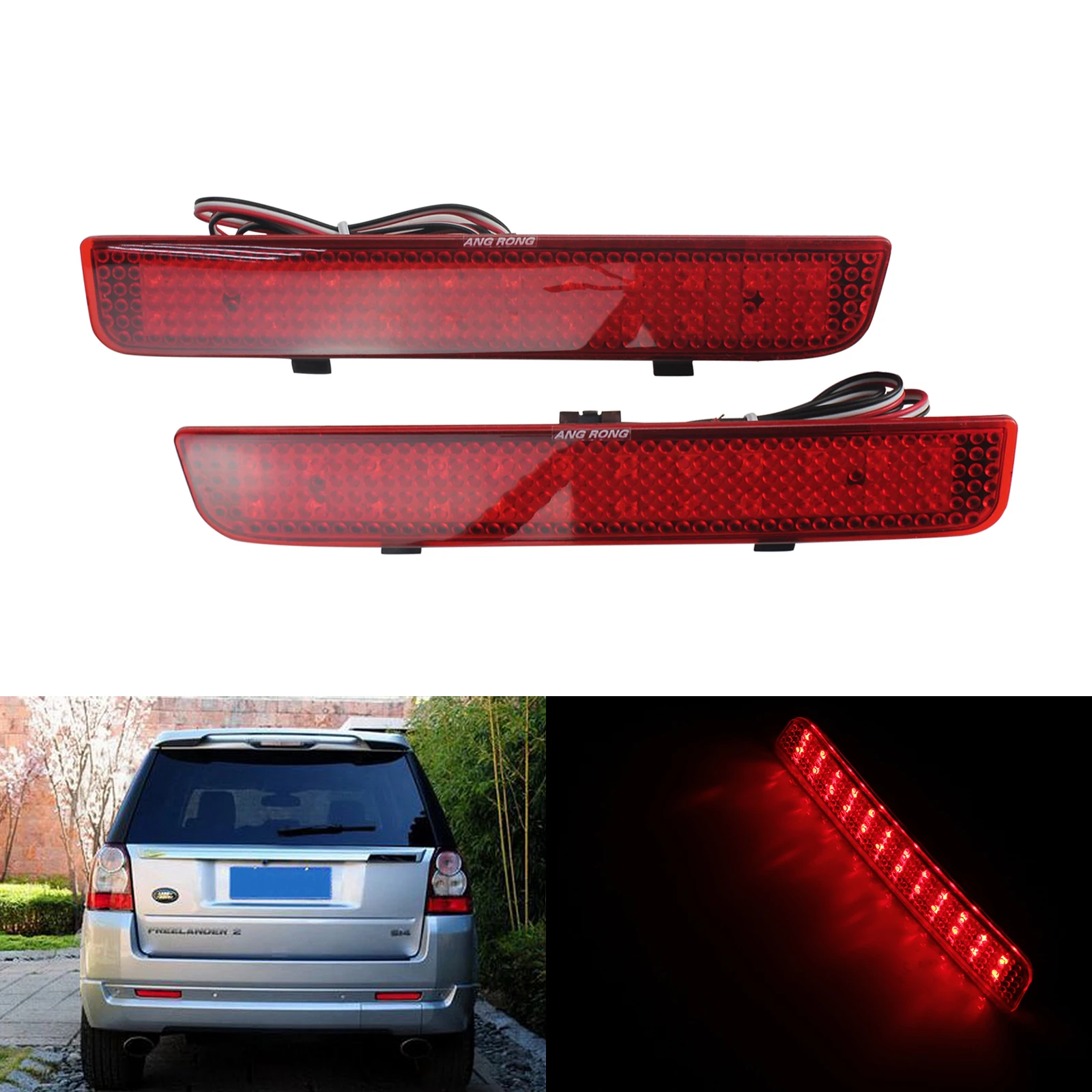 ANGRONG светодиодный задний бампер отражатель стоп сигнал для Land Range Rover lfreelander 2 / LR2