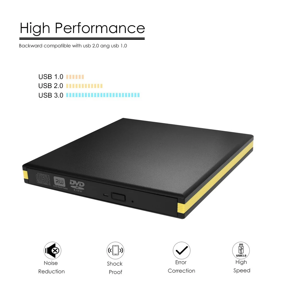 Внешний оптический привод для Acer Dell Универсальный DVD проигрыватель с USB 3 0 и