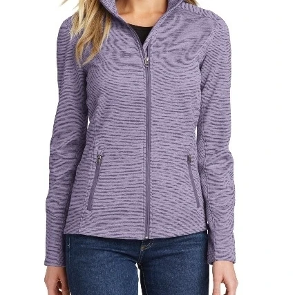 Port Authority L231 Ladies Digi Stripe Fleece Jacket Purple - Extra Large (1)