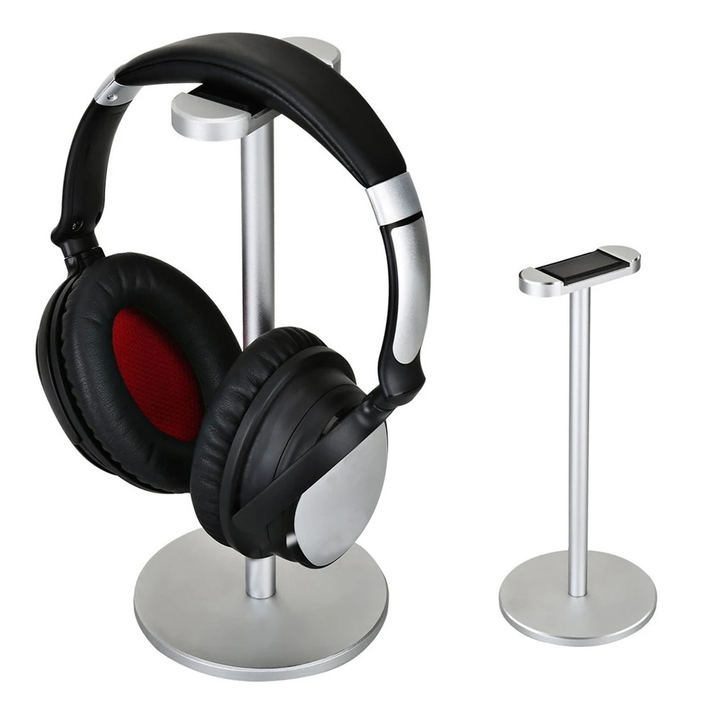 

Headphone Holder Gaming Headset Stand Metal Earphone Holder Hanger with leather Flexible Headrest for All Headphones Size
