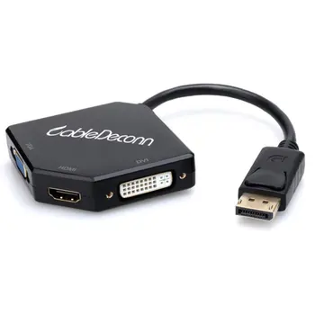 

Large Dp Displayport To Hdmi+Vga+Dvi Three-In-One Converter Line Projector