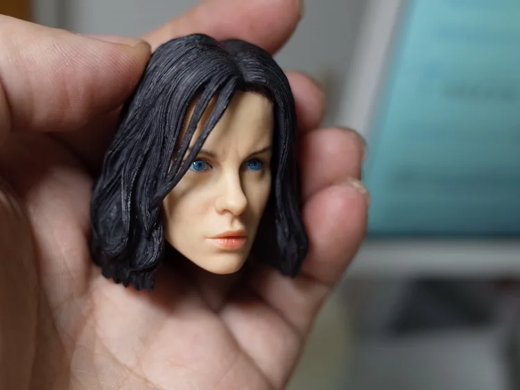 1/6 Кейт Бекинсейл черный/синий Средства ухода для век Глава Sculpt Underworld Selene женской головы для 12 дюйм(ов) фигурку